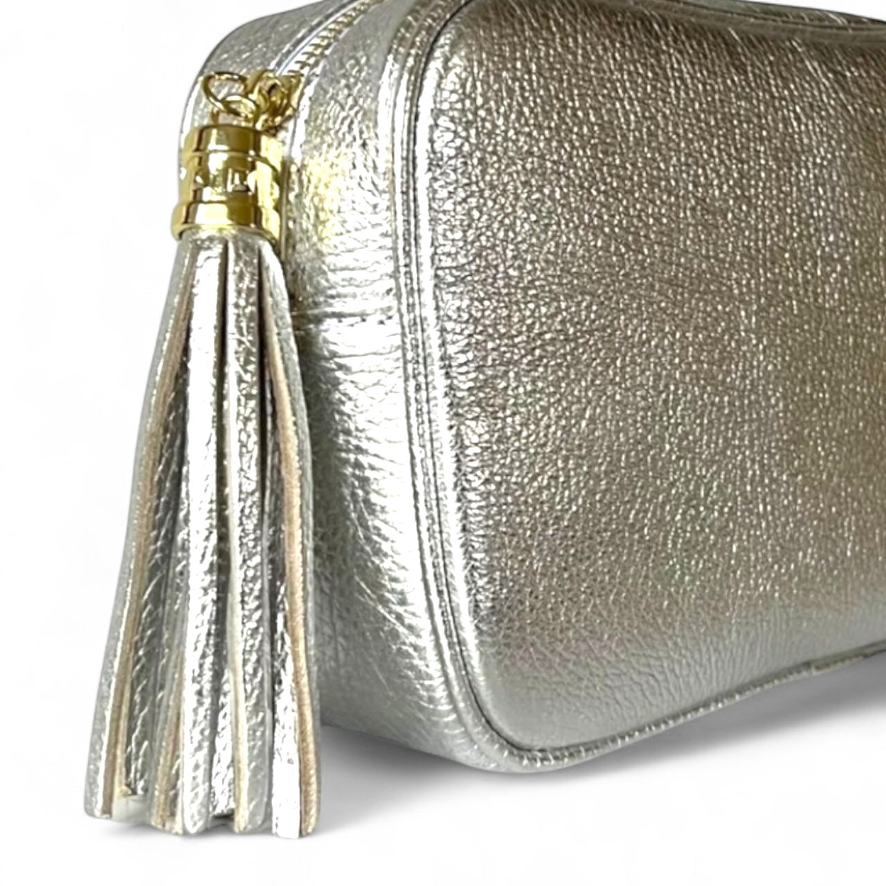 LOLA SILVER tassle bag