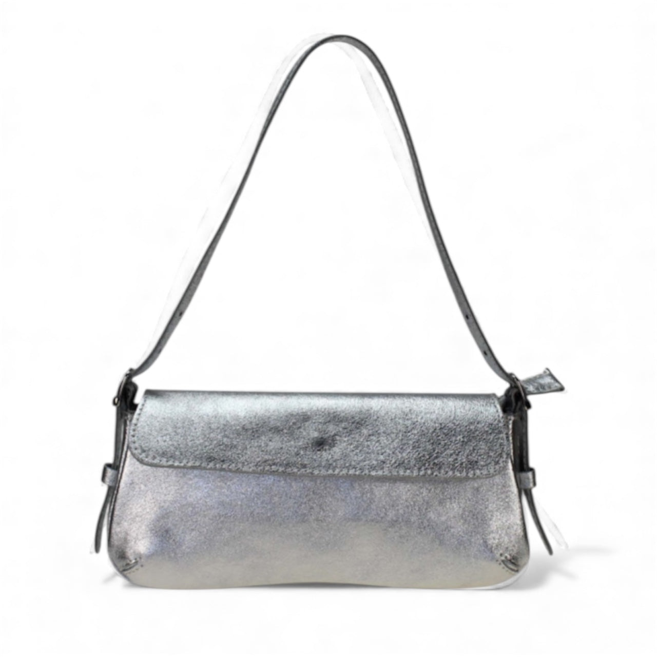 LUCY SILVER metallic baguette