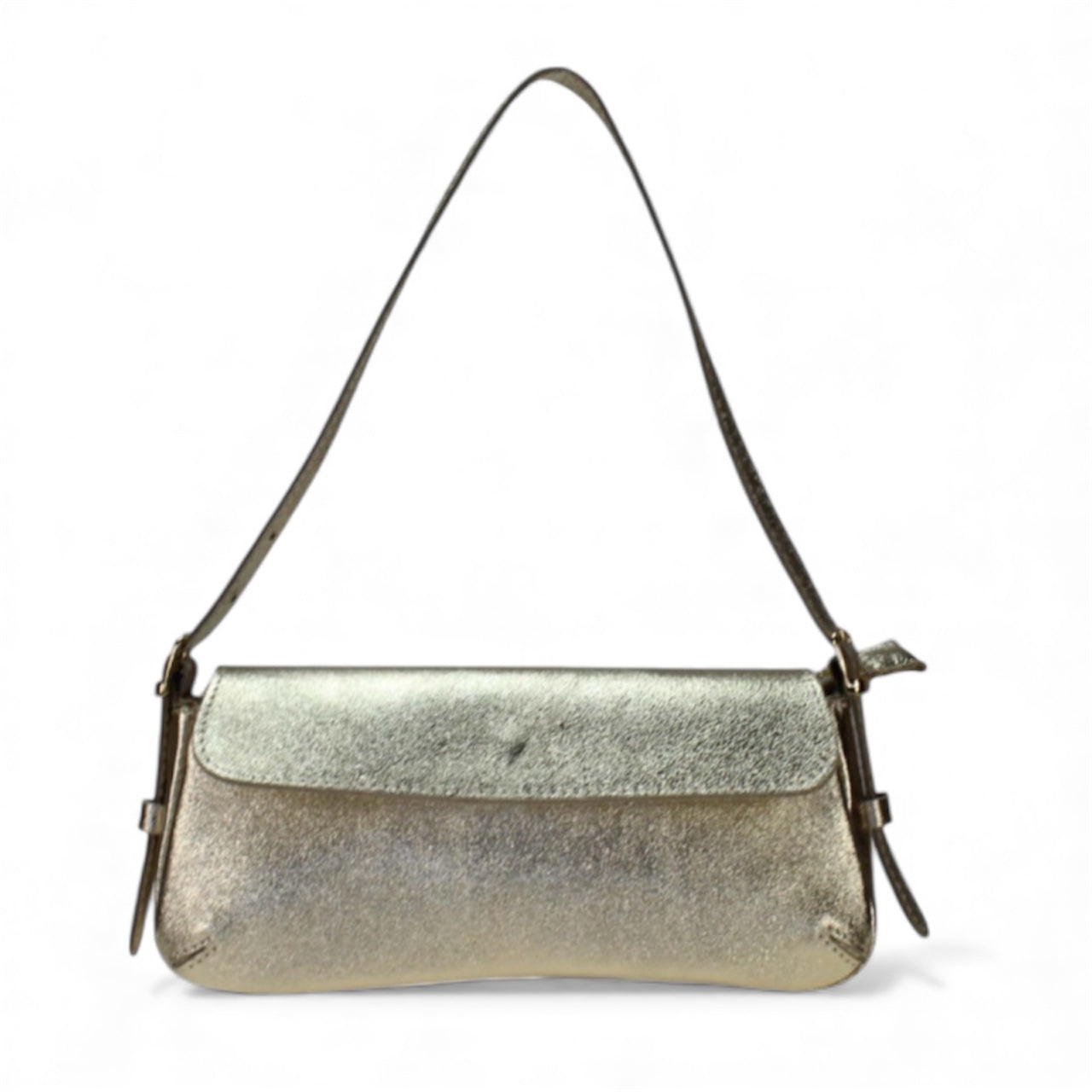 LUCY GOLD metallic baguette