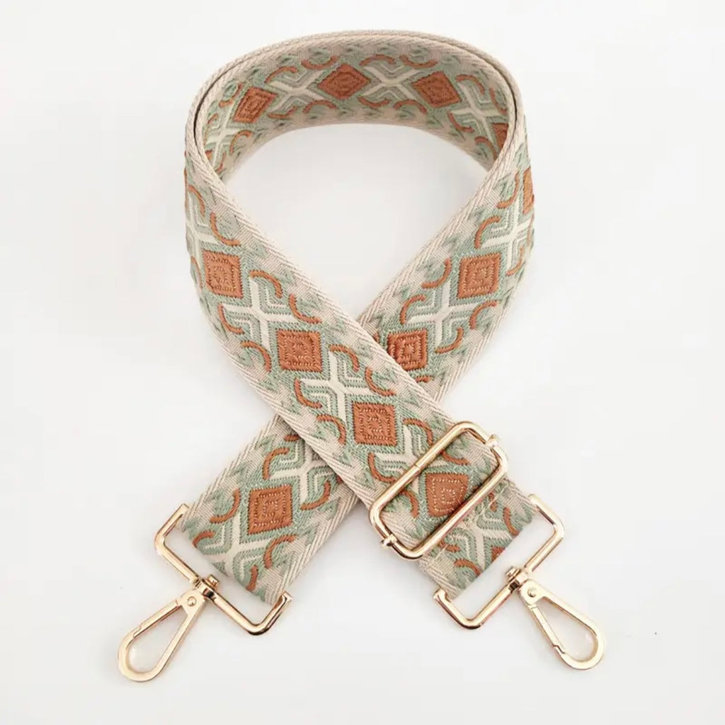 Geometric  Jacquard adjustable straps GOLD