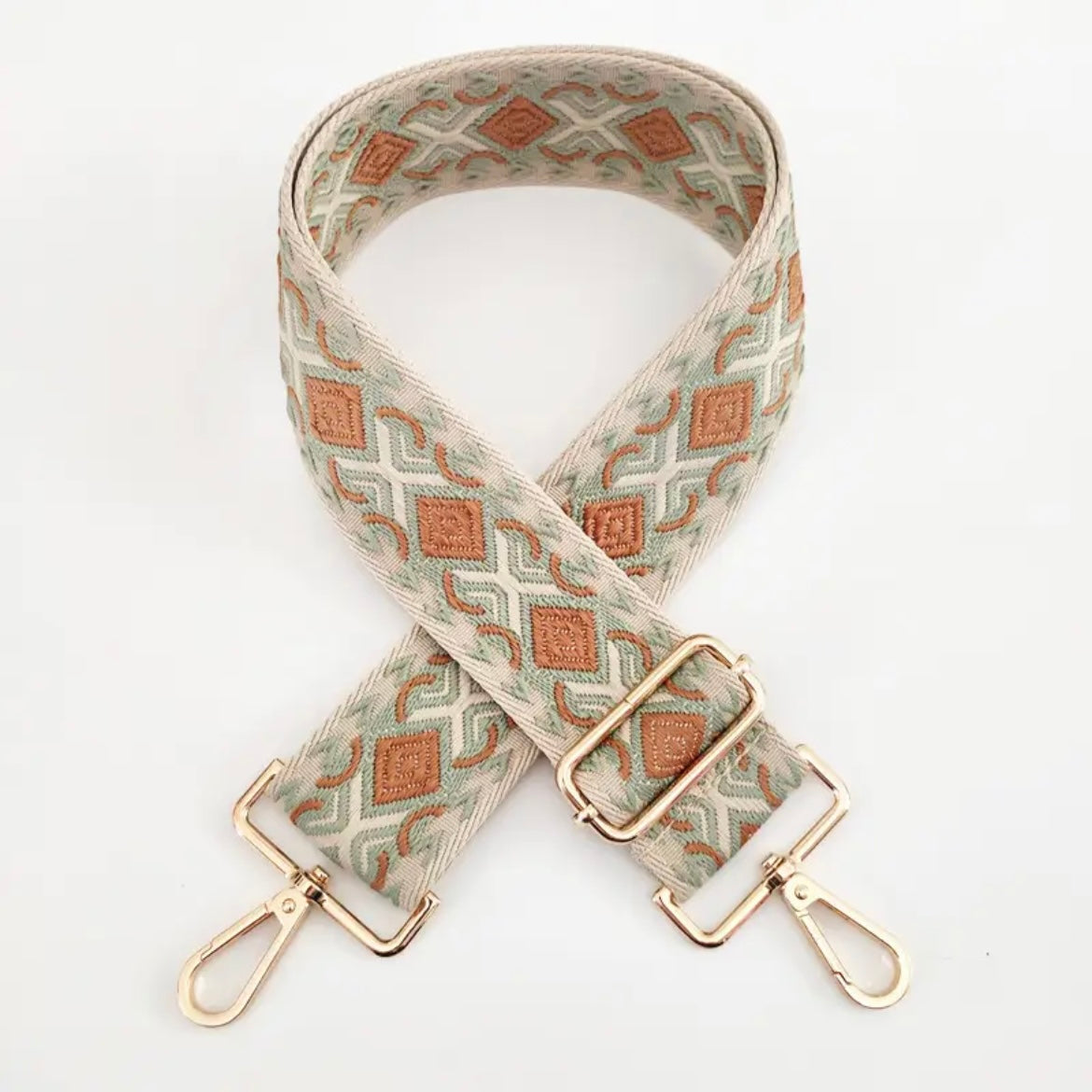 Geometric  Jacquard adjustable straps GOLD