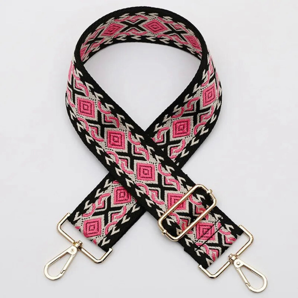 Geometric  Jacquard adjustable straps GOLD