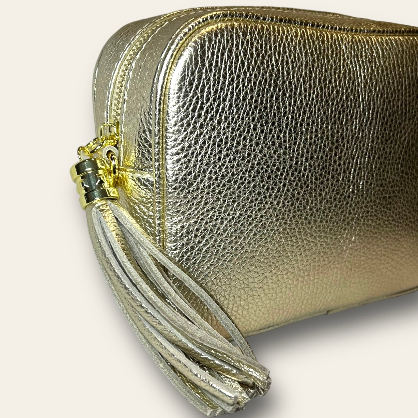 LOLA GOLD tassle bag