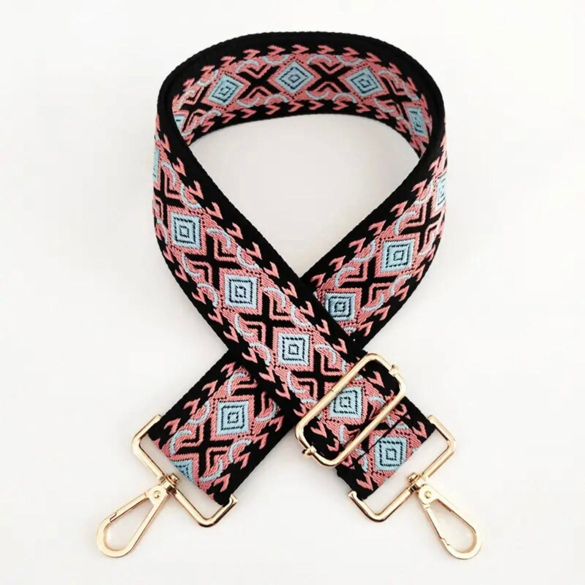 Geometric  Jacquard adjustable straps GOLD