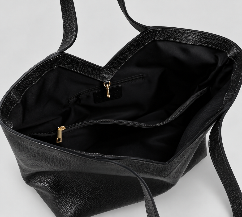 VALENTINA Black Tote Bag