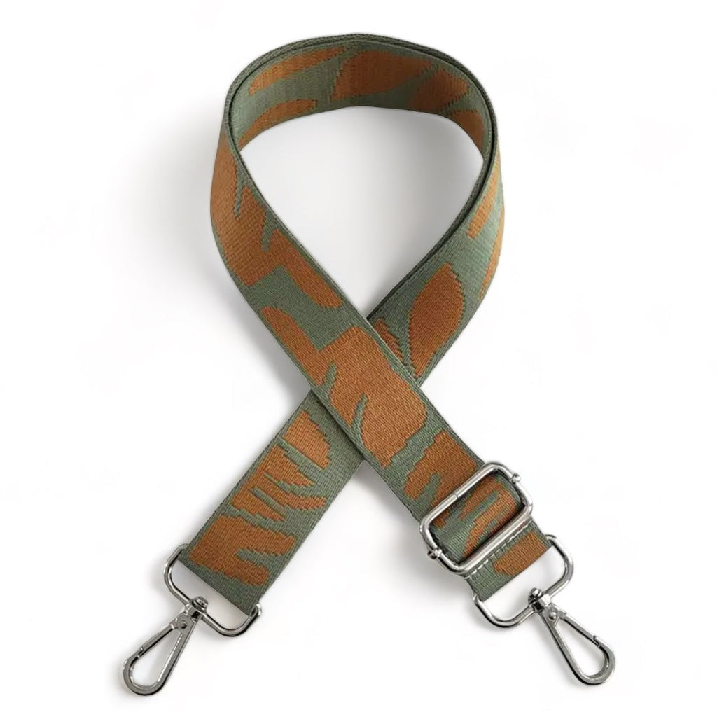 Canvas patterned adjustable straps SILVER
