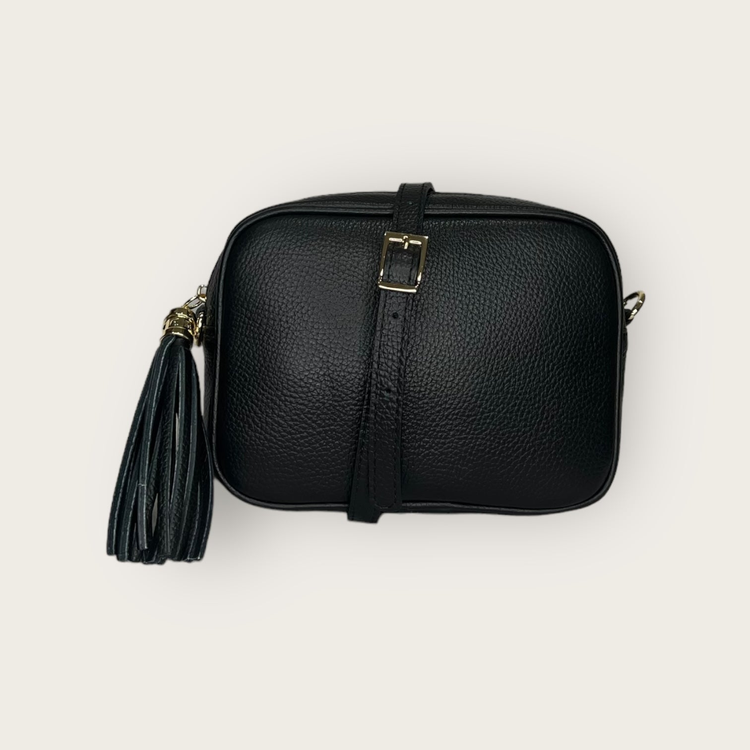 LOLA BLACK tassle bag