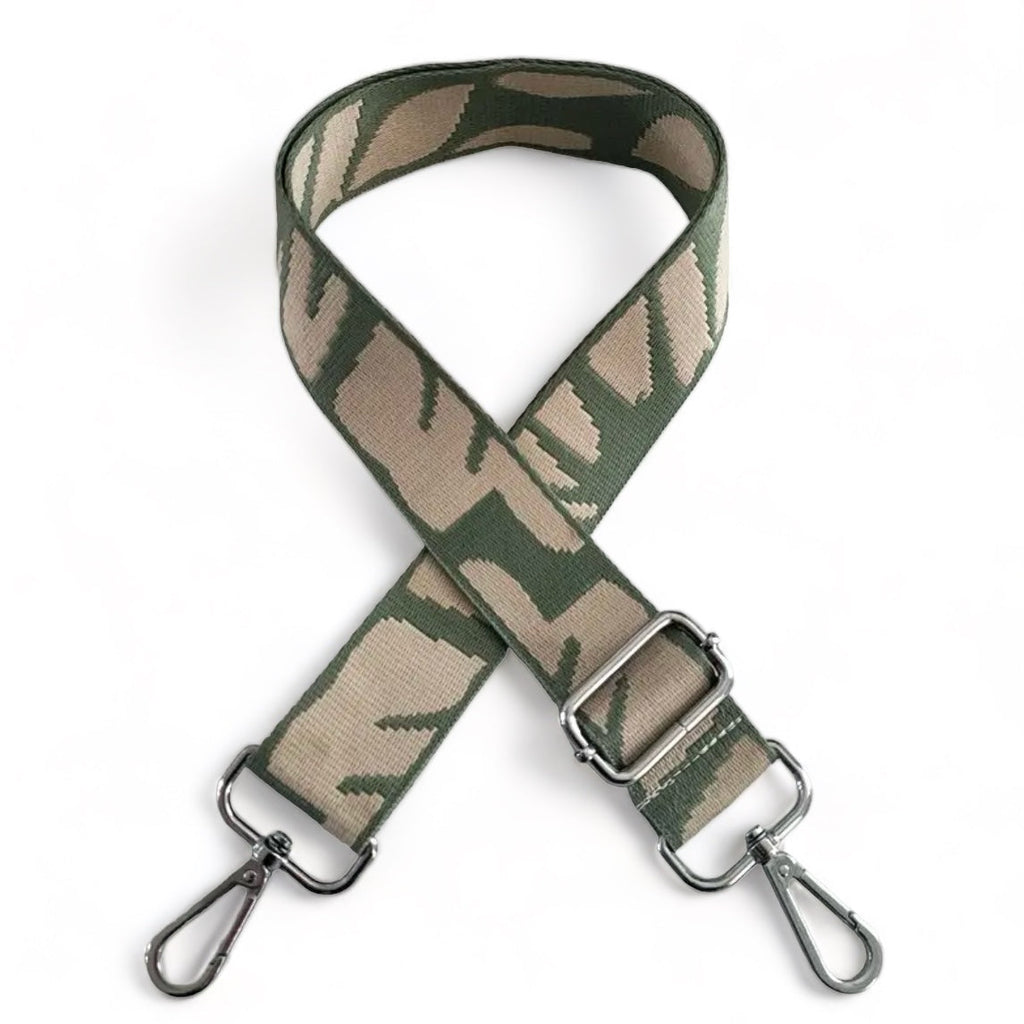 Canvas patterned adjustable straps SILVER