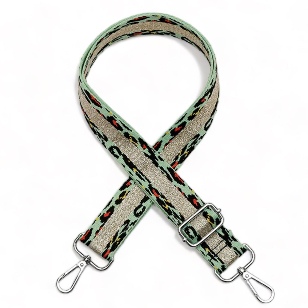 Canvas patterned adjustable straps SILVER