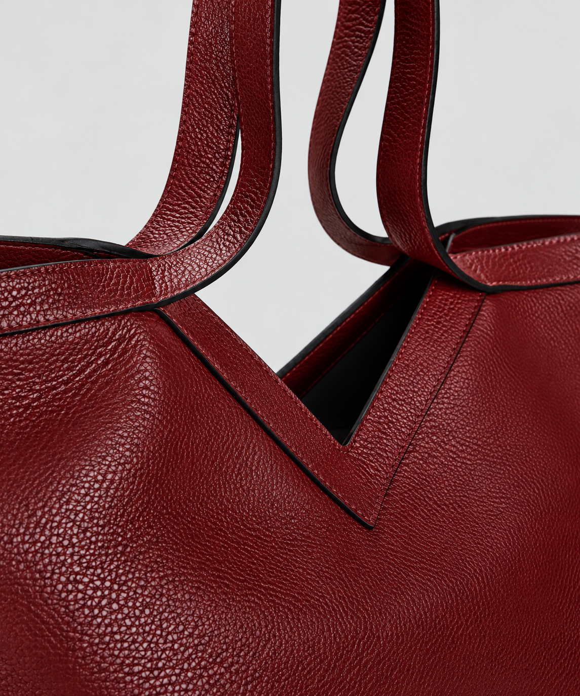 VALENTINA Burgundy Tote Bag