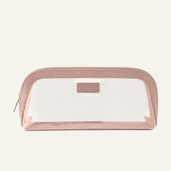 Leather Trim Cosmetic Pouch