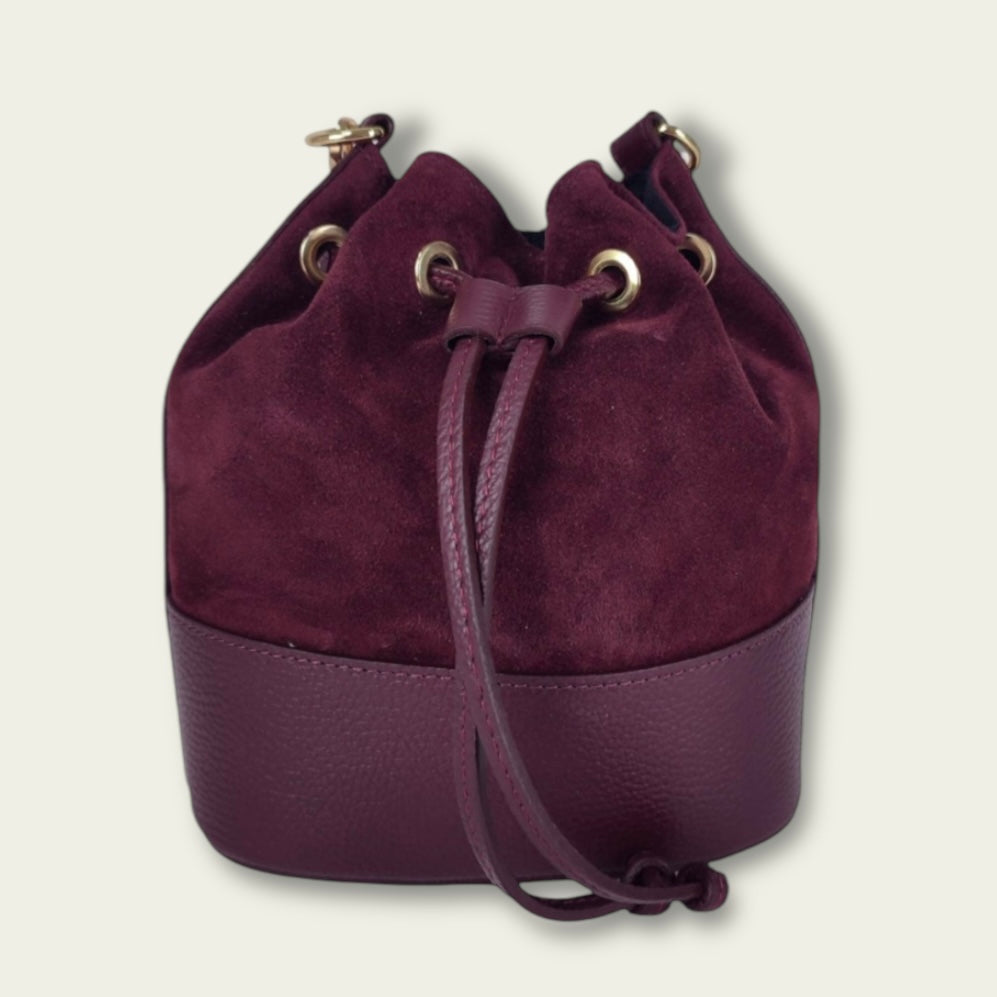 LYDIA WINE bucket bag