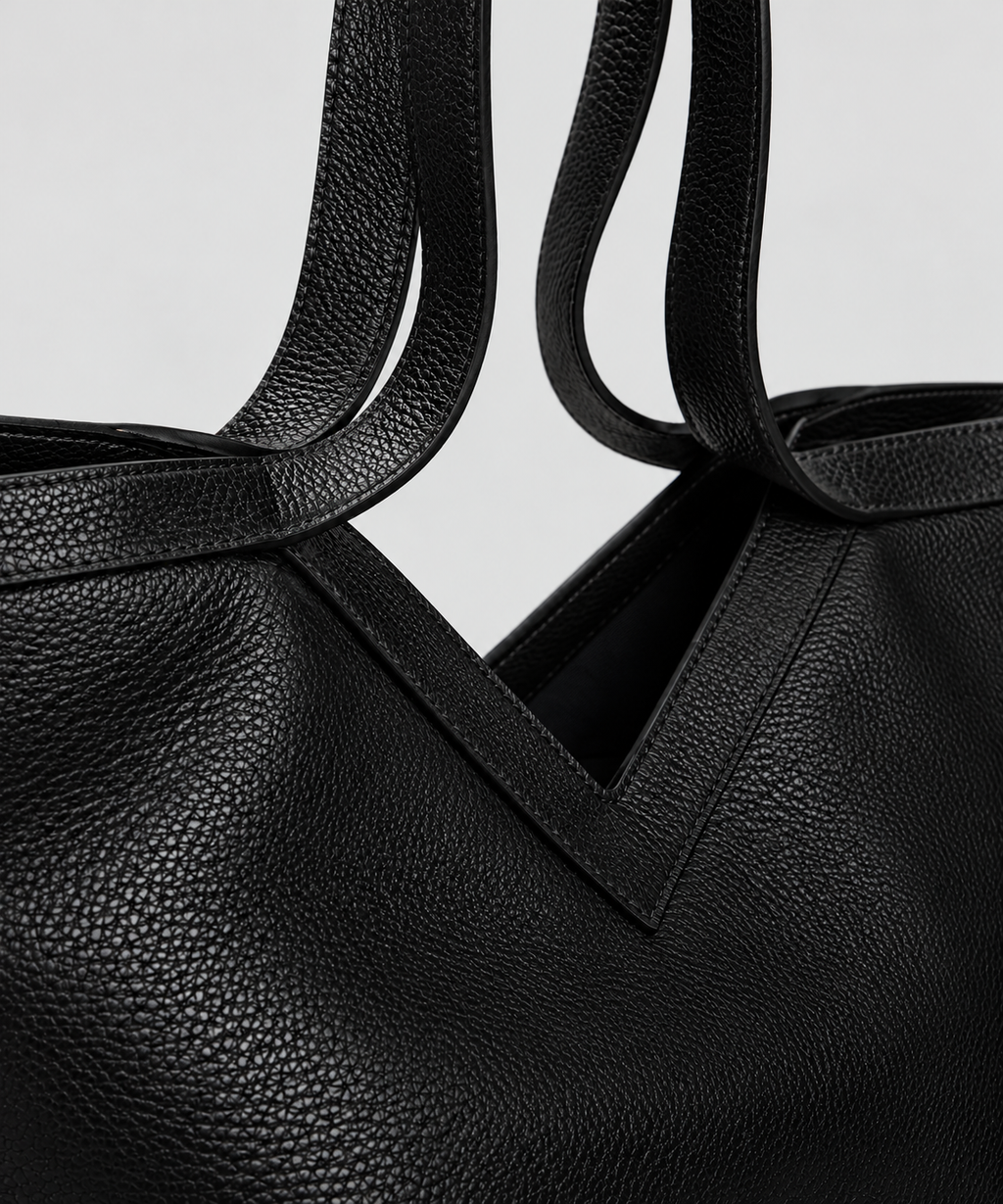 VALENTINA Black Tote Bag