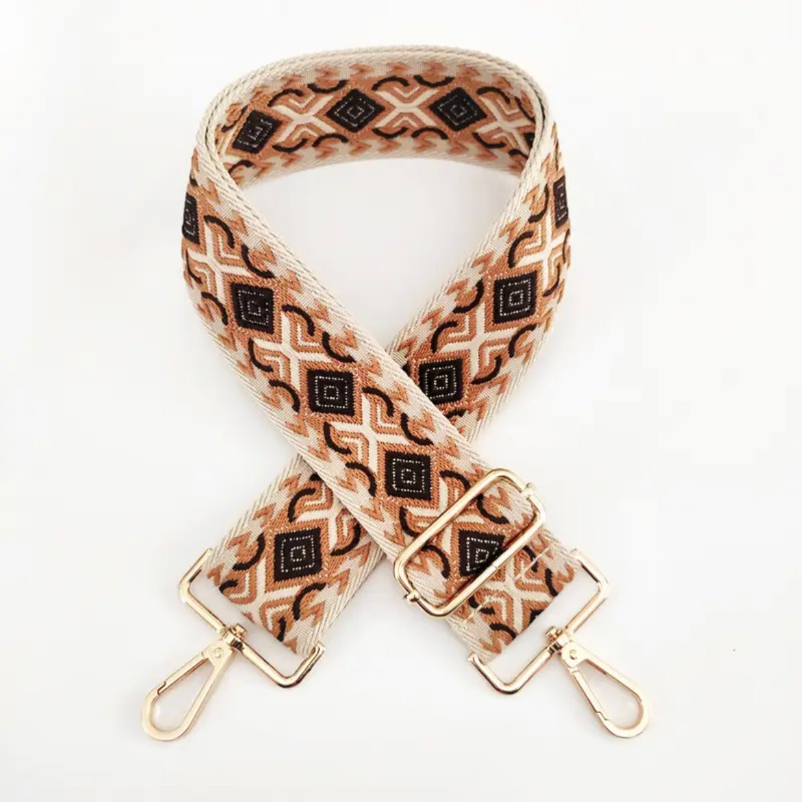 Geometric  Jacquard adjustable straps GOLD