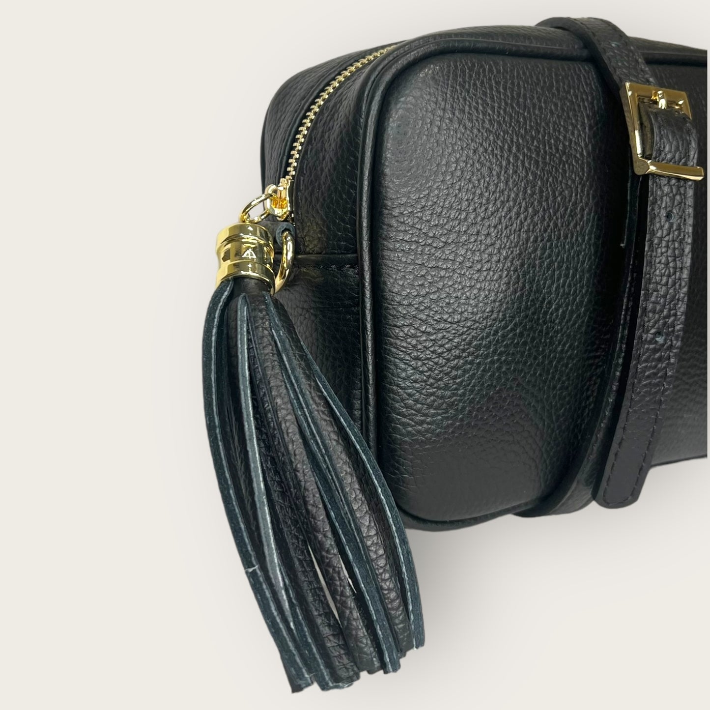 LOLA BLACK tassle bag