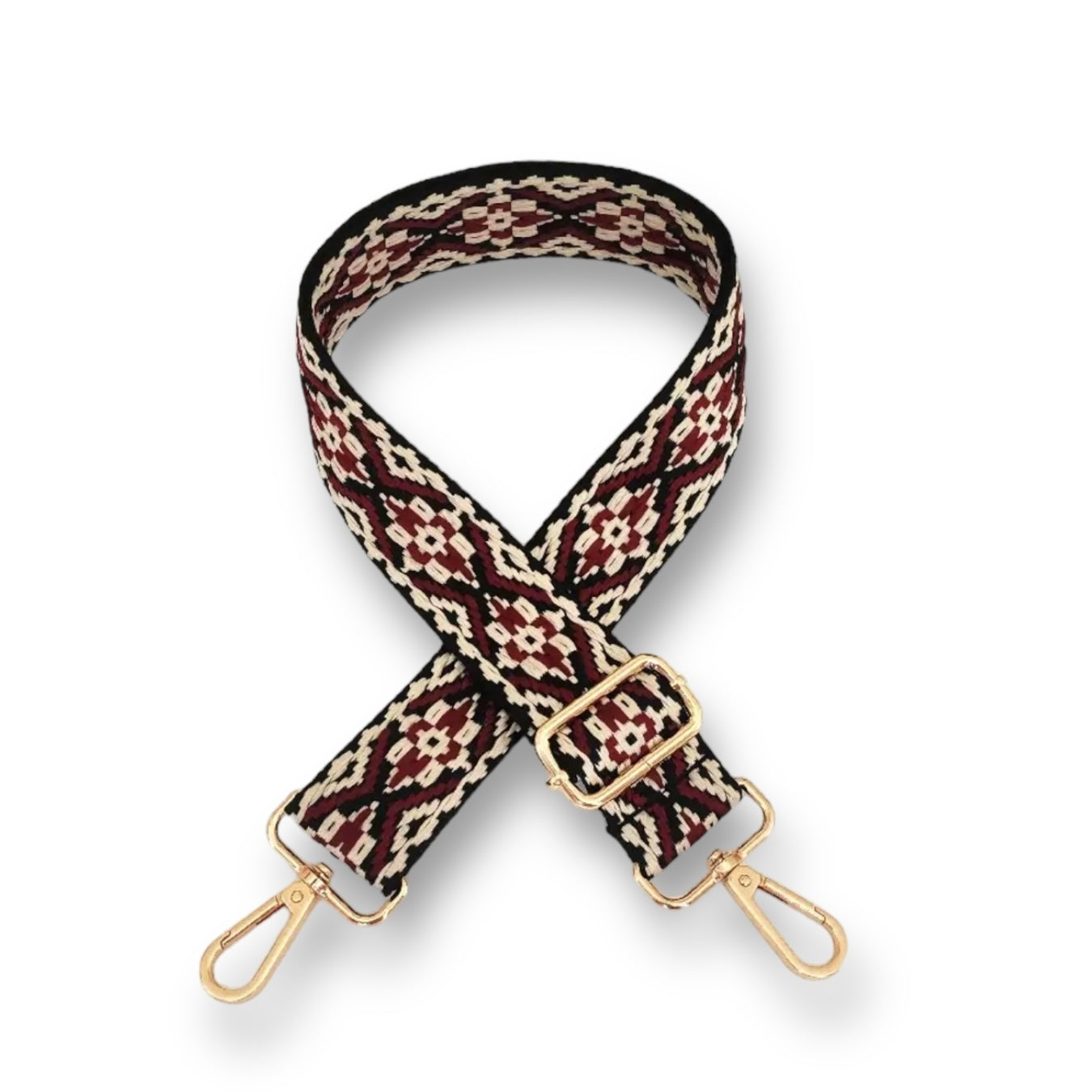 Embroidered Jacquard adjustable straps GOLD