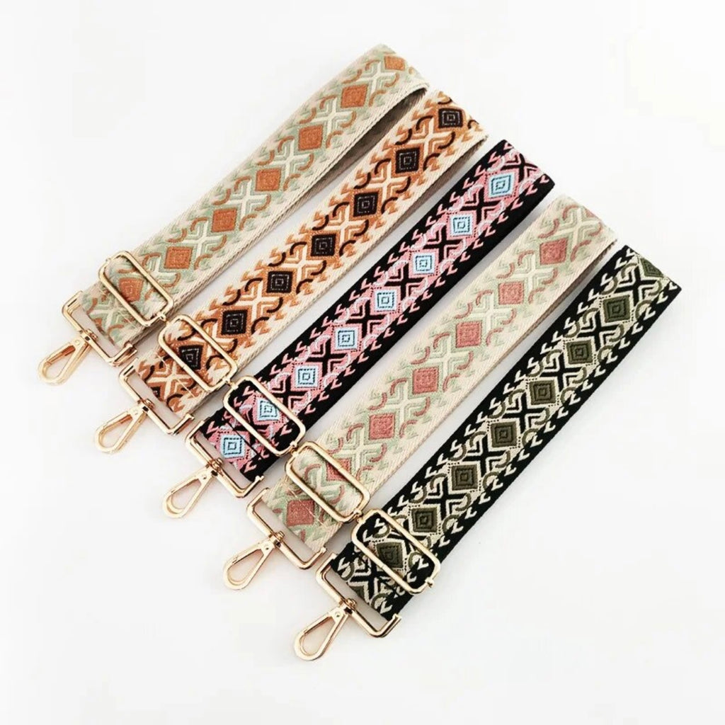 Geometric  Jacquard adjustable straps GOLD