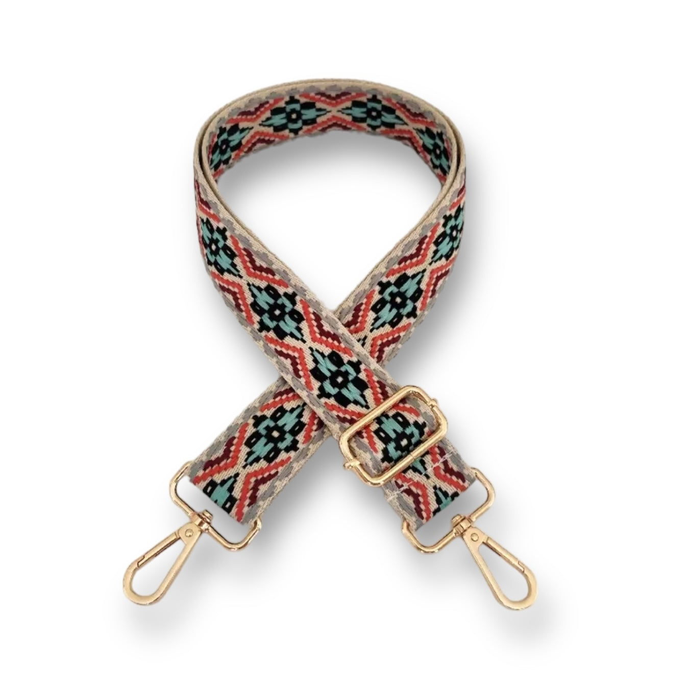 Embroidered Jacquard adjustable straps GOLD