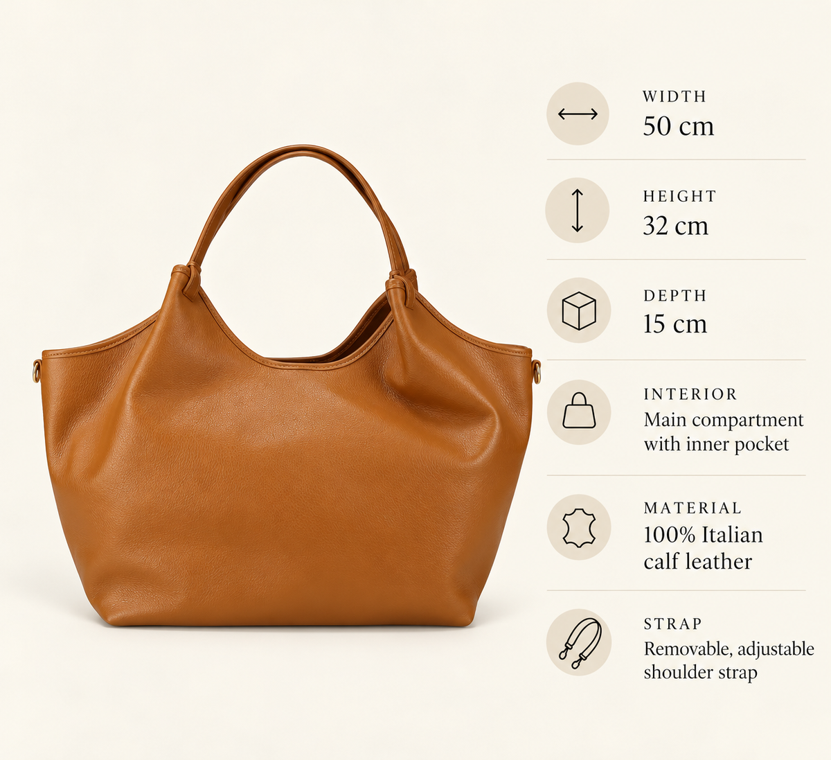 DOROTHY Tan Tote Bag