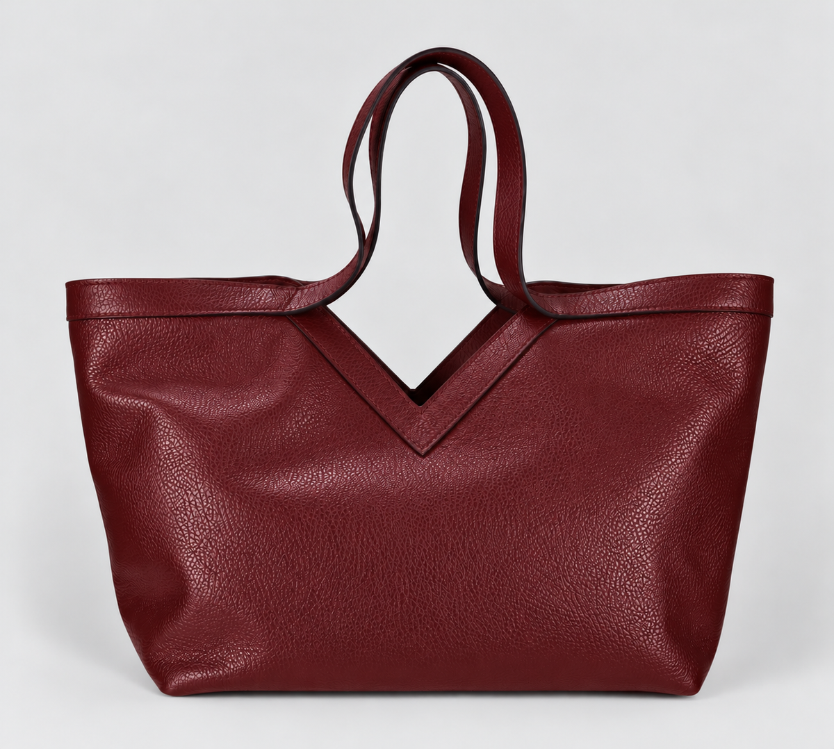 VALENTINA Burgundy Tote Bag