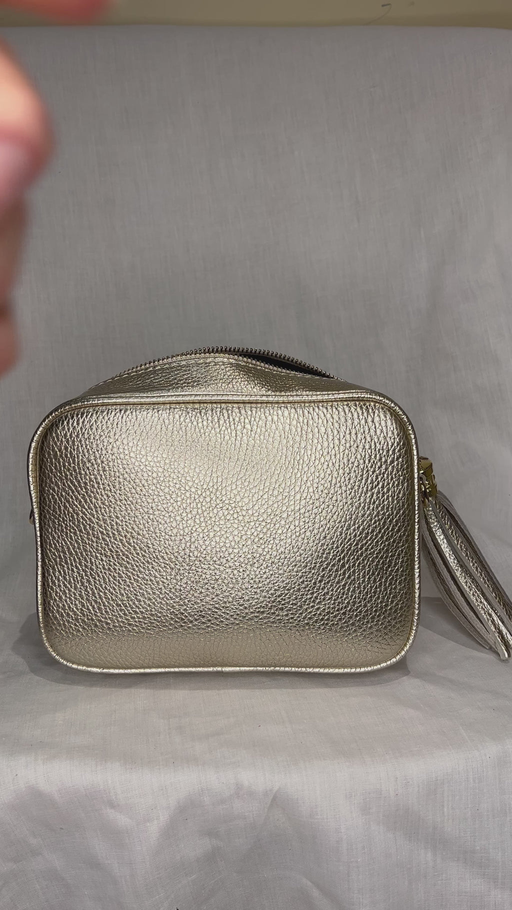 LOLA GOLD tassle bag